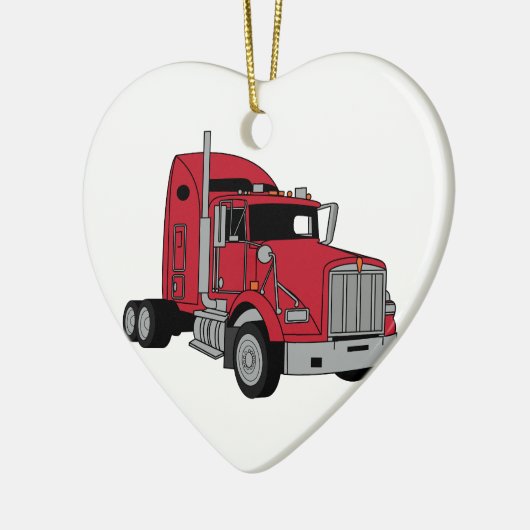 Kenworth Traktor Keramik Ornament (Links)