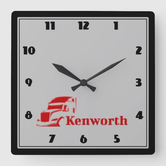 Kenworth-Uhr Quadratische Wanduhr (Vorderseite)