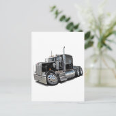 Kenworth w900 Black Truck Postkarte (Stehend Vorderseite)