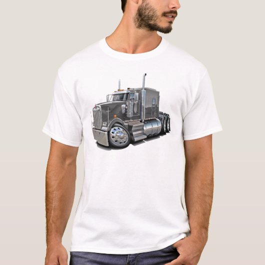 Kenworth w900 Grau-LKW T-Shirt (Vorderseite)