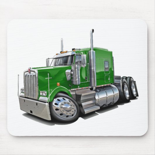 Kenworth w900 grüner LKW Mousepad (Vorne)