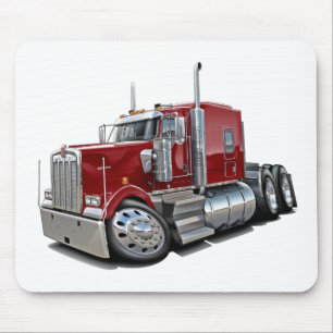 Kenworth w900 kastanienbrauner LKW Mousepad