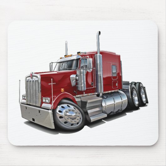 Kenworth w900 kastanienbrauner LKW Mousepad (Vorne)