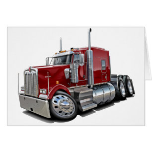 Kenworth w900 Maroon Truck