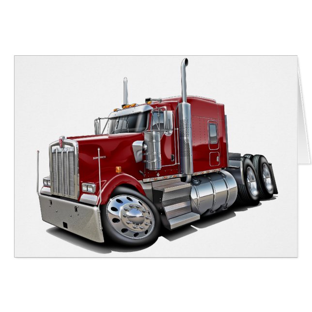 Kenworth w900 Maroon Truck (Vorderseite (Horizontal))