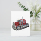 Kenworth w900 Maroon Truck Postkarte (Stehend Vorderseite)
