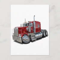 Kenworth w900 Maroon Truck