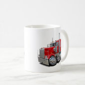 Kenworth w900 Rot-LKW Kaffeetasse (VorderseiteRechts)