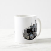 Kenworth w900 schwarzer LKW Kaffeetasse (VorderseiteRechts)
