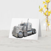 Kenworth w900 White Truck Karte (Gelbe Blume)