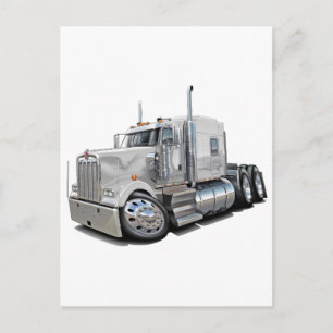 Kenworth w900 White Truck Postkarte