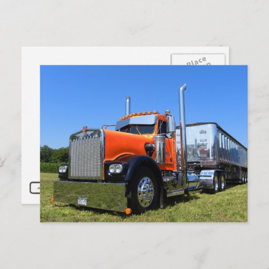 Kenworth W900A Dumper Postkarte (Vorne/Hinten)
