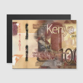 Kenya 1000 Shillings Banknote Magnetic Card Magnetkarte (Vorne/Hinten)