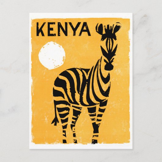 Kenya Africa Vintage Travel Poster wiederbelebt Postkarte (Vorderseite)