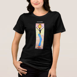 Kenya African Art Elegante Afrikanische Frau Tri-Blend Shirt