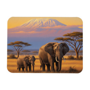 Kenya Amboseli Nationalpark Elefanten Magnet