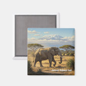 Kenya Amboseli Nationalpark Elephant Magnet (Vorderseite/Rückseite)