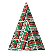 Kenya and Kenyan Flag Tiled with Your Name Partyhütchen (Rückseite)