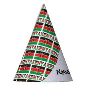 Kenya and Kenyan Flag Tiled with Your Name Partyhütchen (Links)