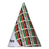 Kenya and Kenyan Flag Tiled with Your Name Partyhütchen (Rechts)