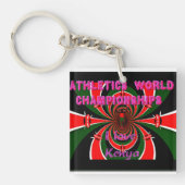 Kenya Athletics Weltmeister Fakuna Matata Flag Schlüsselanhänger (Vorderseite)
