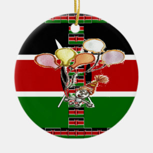 Kenya Birthday Keramikornament