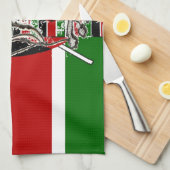 Kenya Birthday Küchentuch (Viertel Falte)