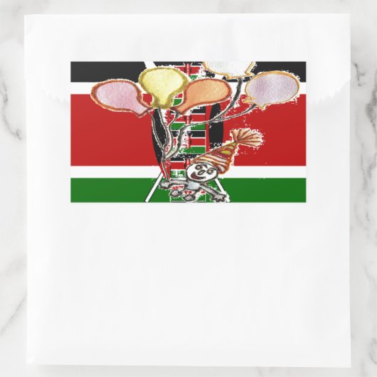 Kenya Birthday Rechteckiger Aufkleber (Tasche)