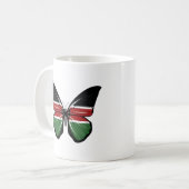 Kenya Butterfly Flag Kaffeetasse (Vorderseite Links)