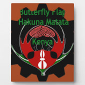 Kenya Butterfly Flag Kunst - Hakuna Matata Patriot Fotoplatte (Vorderseite)