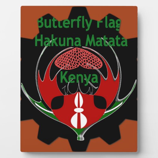 Kenya Butterfly Flag Kunst - Hakuna Matata Patriot Fotoplatte (Vorderseite)