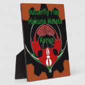 Kenya Butterfly Flag Kunst - Hakuna Matata Patriot Fotoplatte (Seite)