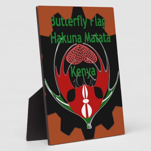 Kenya Butterfly Flag Kunst - Hakuna Matata Patriot Fotoplatte (Seite)