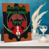 Kenya Butterfly Flag Kunst - Hakuna Matata Patriot Fotoplatte (Seite)