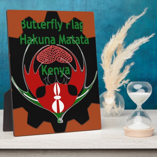 Kenya Butterfly Flag Kunst - Hakuna Matata Patriot Fotoplatte (Seite)