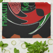 Kenya Butterfly Flag Kunst - Hakuna Matata Patriot Handtuch (Gefaltet)