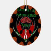 Kenya Butterfly Flag Kunst - Hakuna Matata Patriot Keramik Ornament (Rechts)