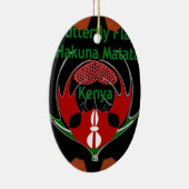 Kenya Butterfly Flag Kunst - Hakuna Matata Patriot Keramik Ornament (Rechts)