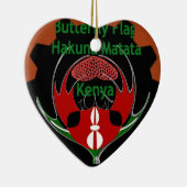 Kenya Butterfly Flag Kunst - Hakuna Matata Patriot Keramik Ornament (Rechts)