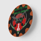 Kenya Butterfly Flag Kunst - Hakuna Matata Patriot Runde Wanduhr (Winkel)