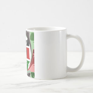 Kenya Celebration Colorful Flag Map Vektor Artwork Kaffeetasse