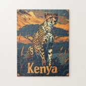 Kenya Cheetah Vintag Puzzle (Vertikal)