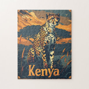 Kenya Cheetah Vintage Puzzle