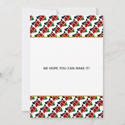 KENYA Christlich Wedding Celebration Save The Date (Rückseite)