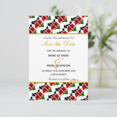 KENYA Christliche Einladung zur Hochzeit Rett Datu (Stehend Vorderseite)