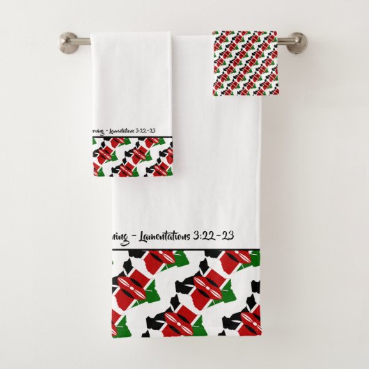 KENYA Christliche MERCIES VON Custom GOD Badhandtuch Set (Insitu)