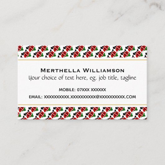 KENYA Christliche Schrift John 3:16 Visitenkarte (Vorderseite)