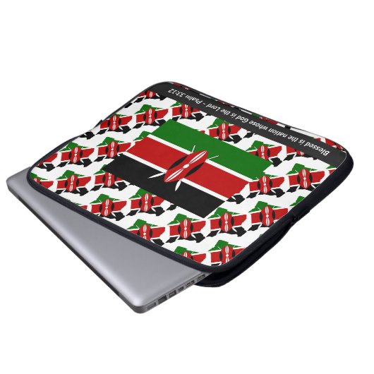 KENYA Christliches Notebook mit gesegneter Nation Laptopschutzhülle (Vorne Knopf)