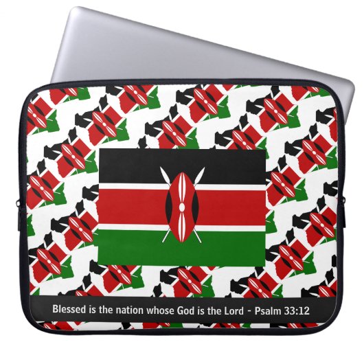 KENYA Christliches Notebook mit gesegneter Nation Laptopschutzhülle (Vorderseite)