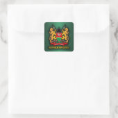 Kenya COA Quadratischer Aufkleber (Tasche)